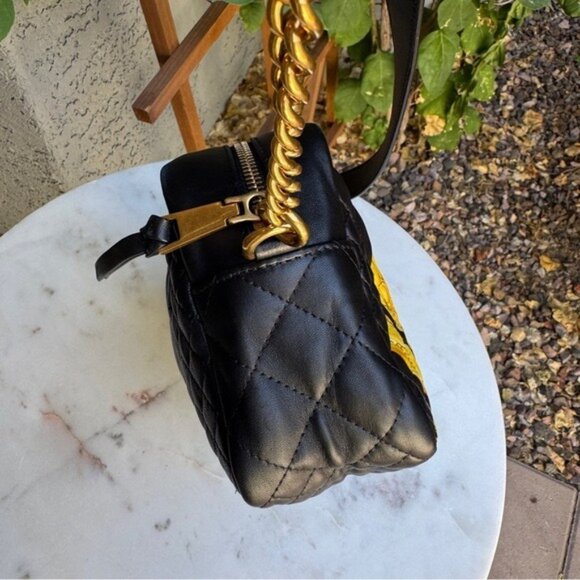 SOLD Versace Baroque Icon Quilted Leather Camera Crossbody Bag - Picture 11 of 15